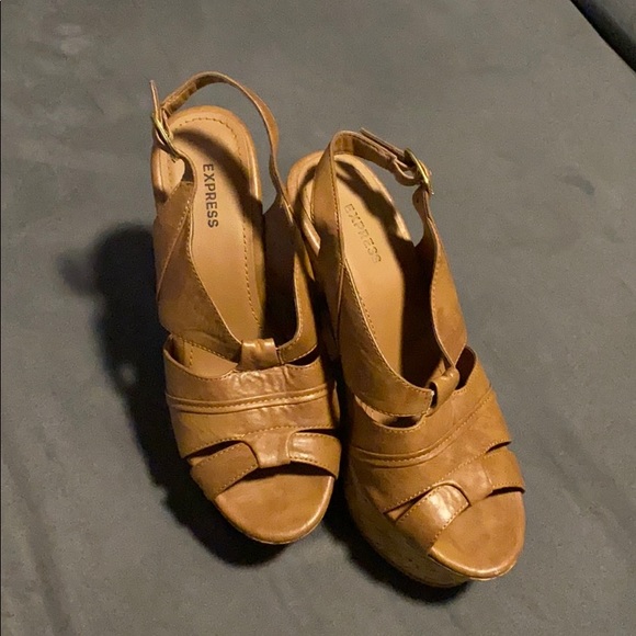 high heel cork wedges mules